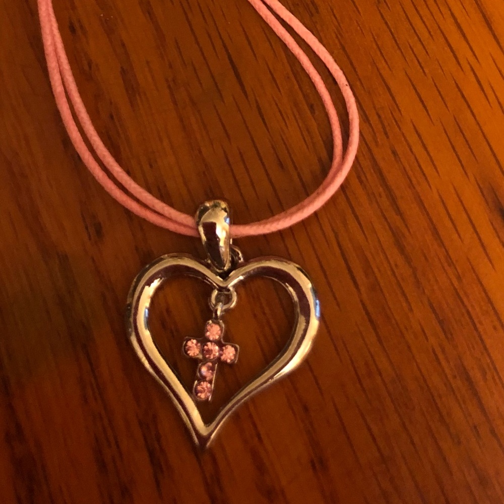 Girls Cross Pink Necklace, NWT Cookie Lee